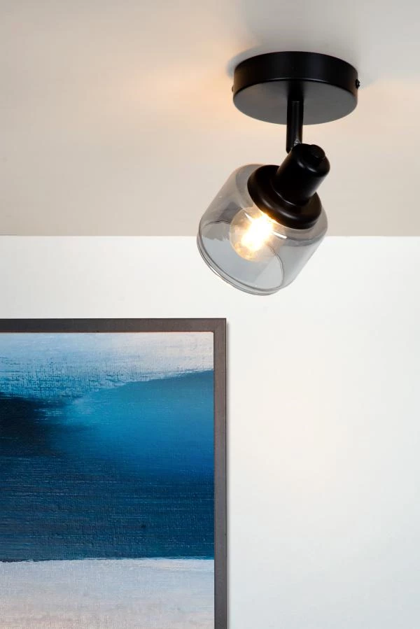 Lucide BJORN - Ceiling spotlight - 1xE14 - Black - ambiance 2